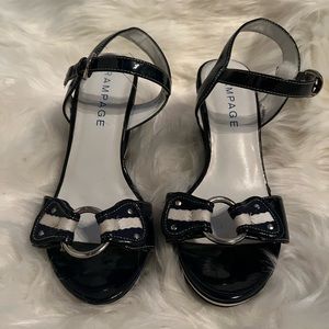 Navy and white sandals size 7.5